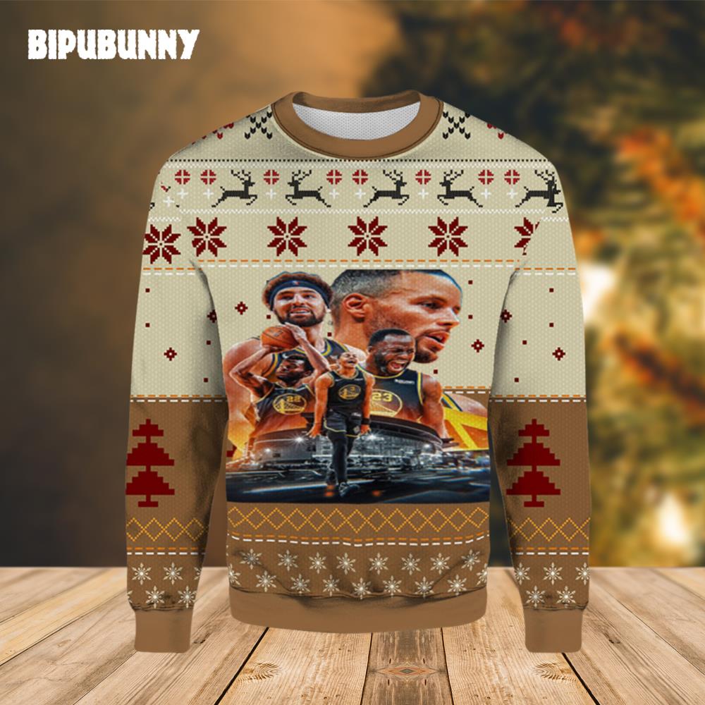 NBA Golden State Warriors Ugly Christmas Sweater- Best Christmas Gifts 2023