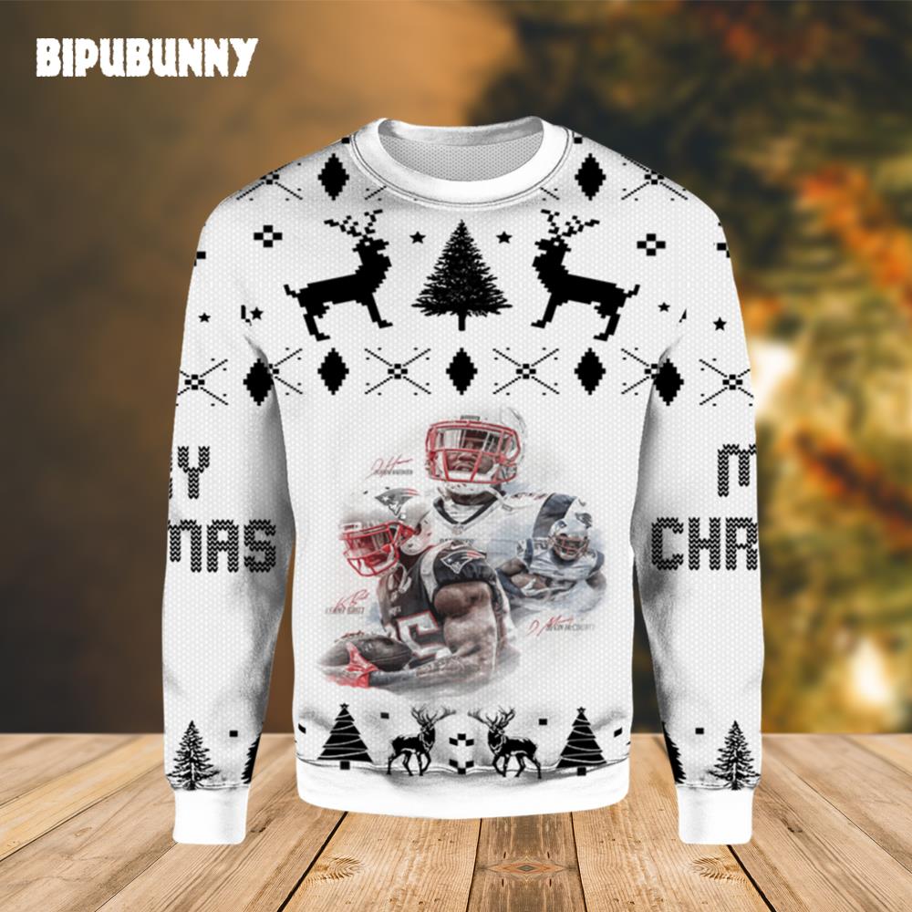 New England Patriots Signatures 3 Days Ugly Sweater- Best Christmas Gifts 2023