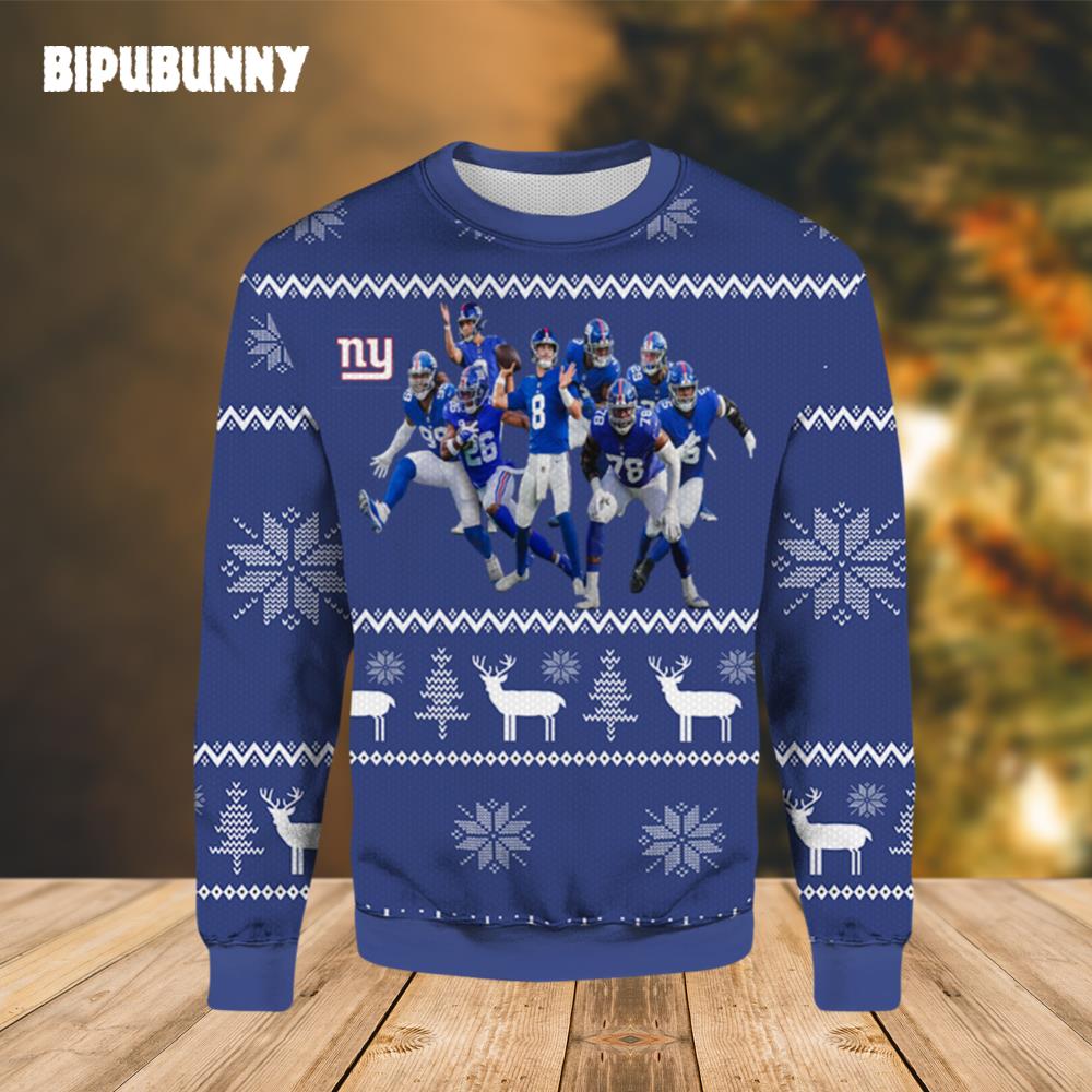 New York Giants Roster 2022 Ugly Christmas Sweater- Best Christmas Gifts 2023