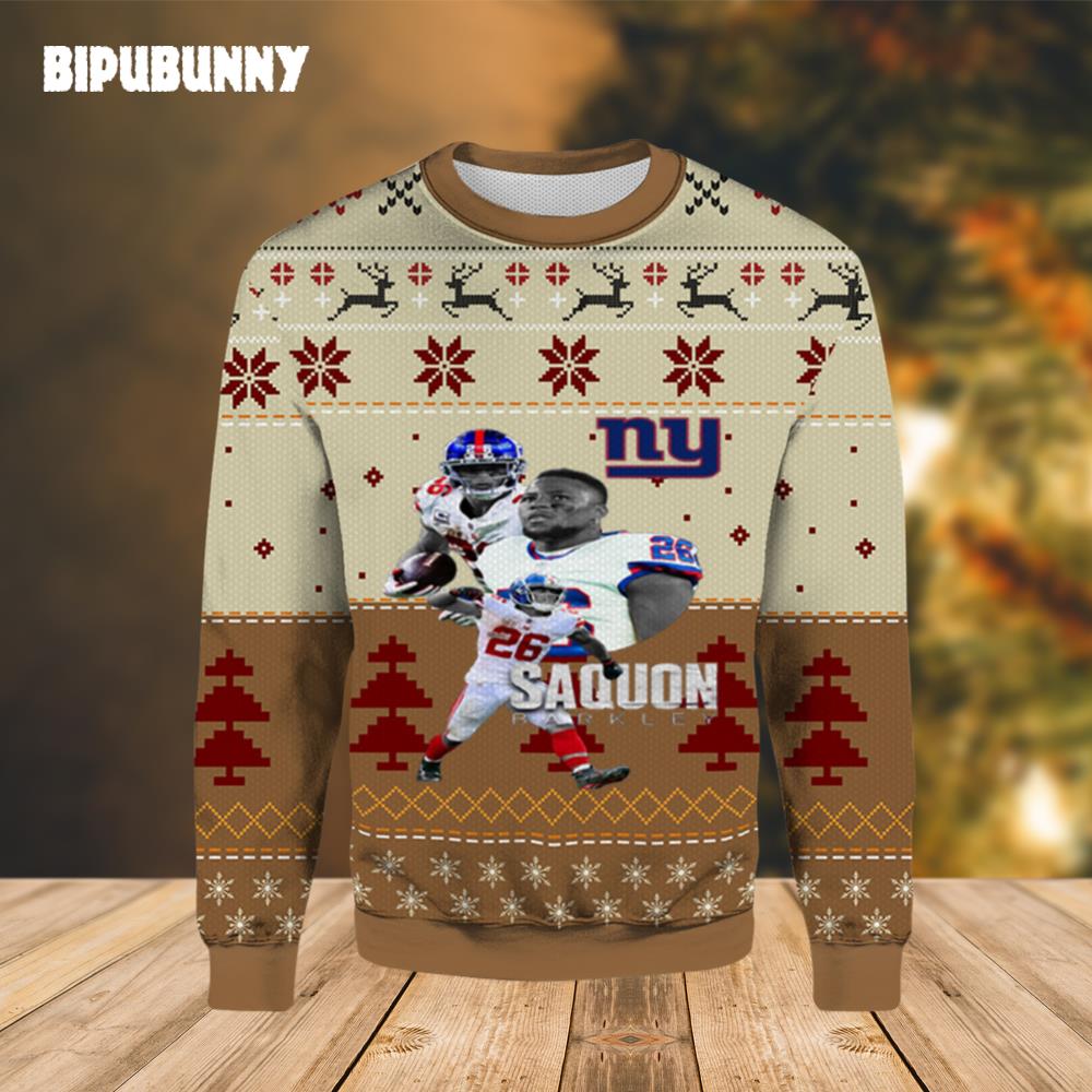 New York Giants Saquon Barkley Ugly Sweater- Best Christmas Gifts 2023