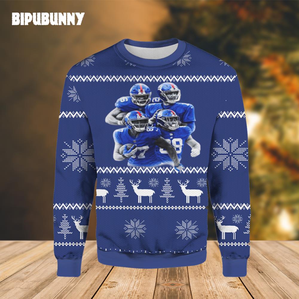 New York Giants Team Foolball Ugly CHristmas Sweater- Best Christmas Gifts 2023