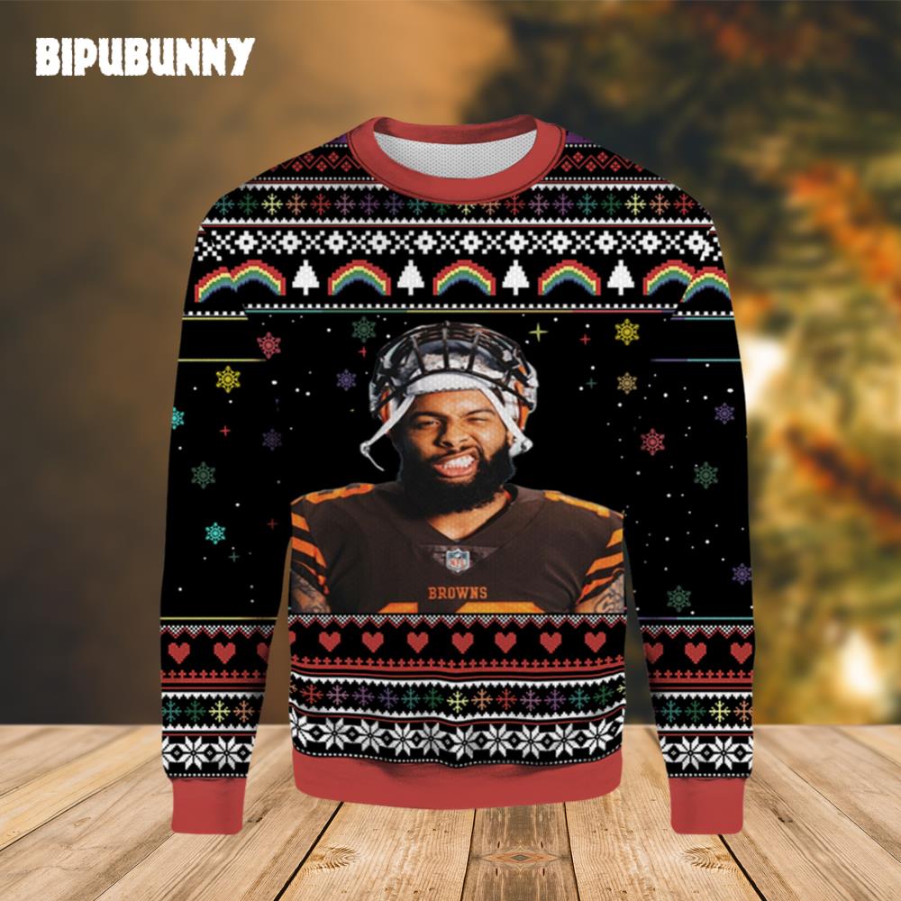 NFL Browns Beckham JR Ugly Christmas Sweater