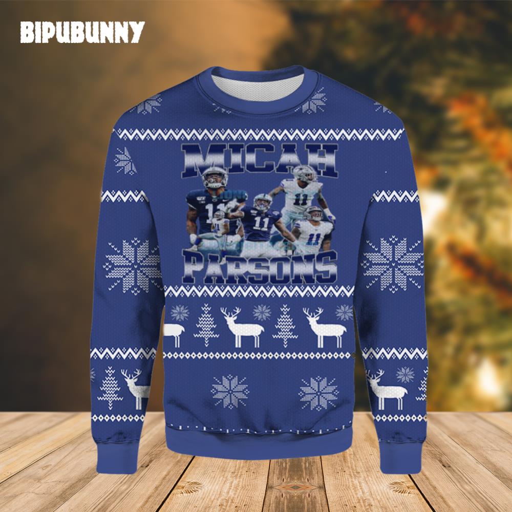 NFL Football Micah Parsons Cowboys Ugly Sweater- Best Christmas Gifts 2023