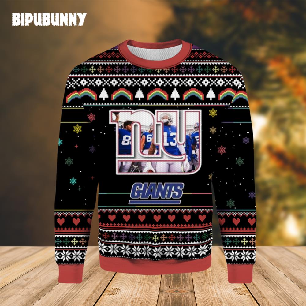 NFL NY Giants Logo Ugly Christmas Sweater- Best Christmas Gifts 2023