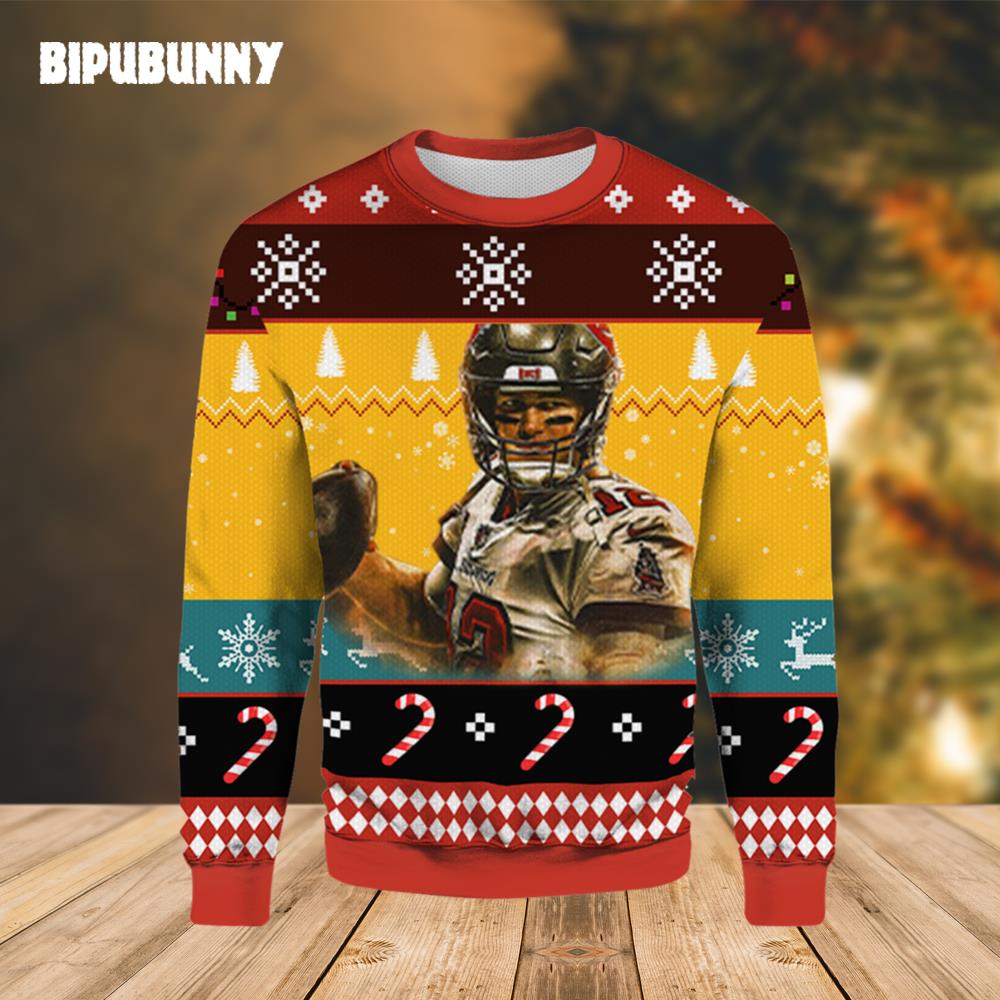 NFL Tom Brady Ugly Christmas Sweater- Best Christmas Gifts 2023