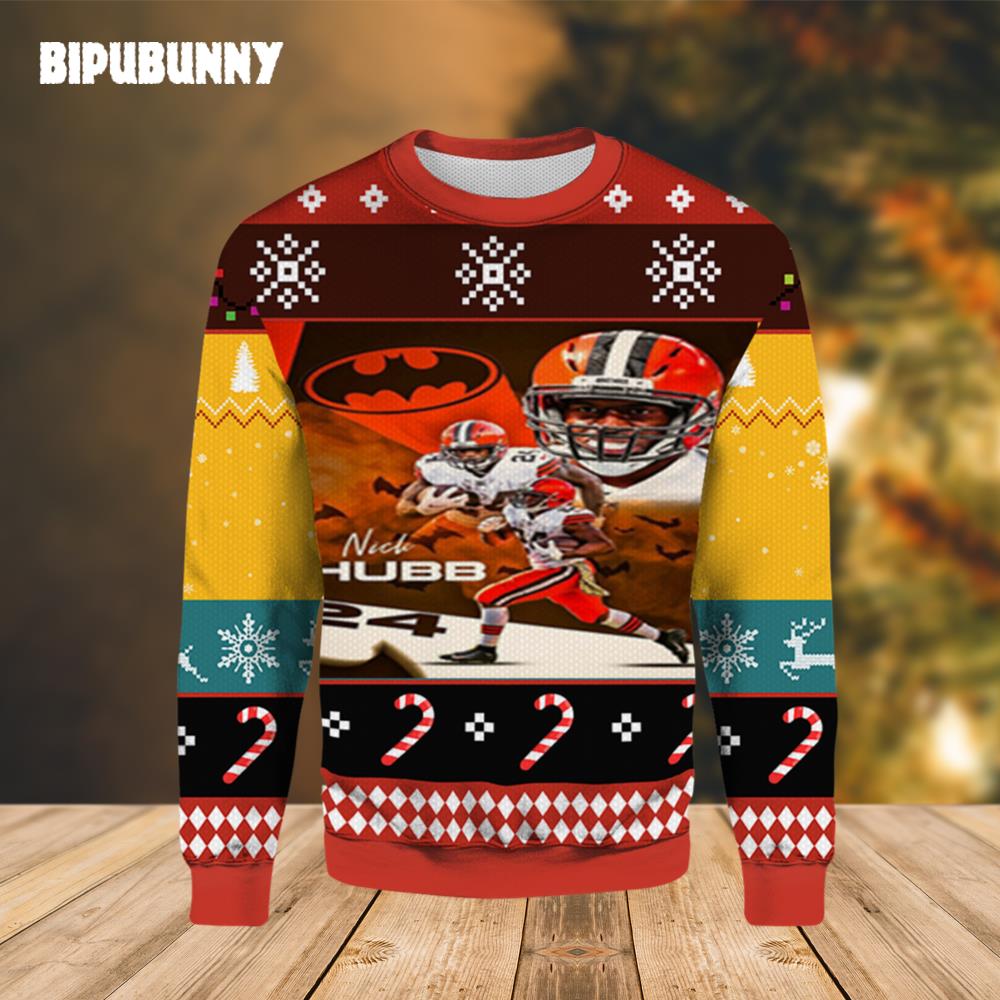 Nick Chubb Cleveland Browns Ugly Christmas Sweater