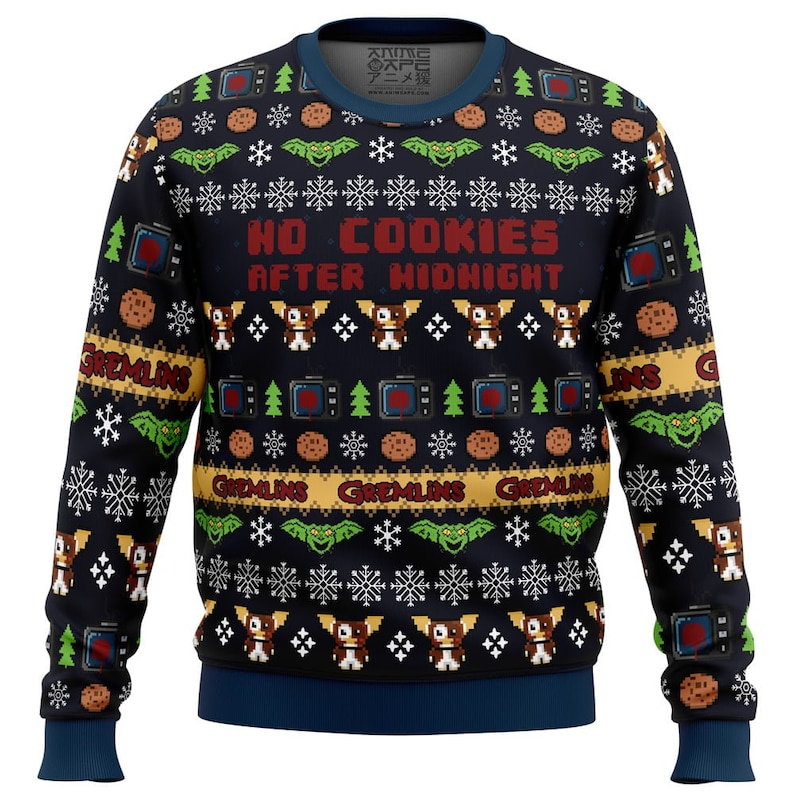 No Cookies After Midnight Gremlin Ugly Christmas Sweater