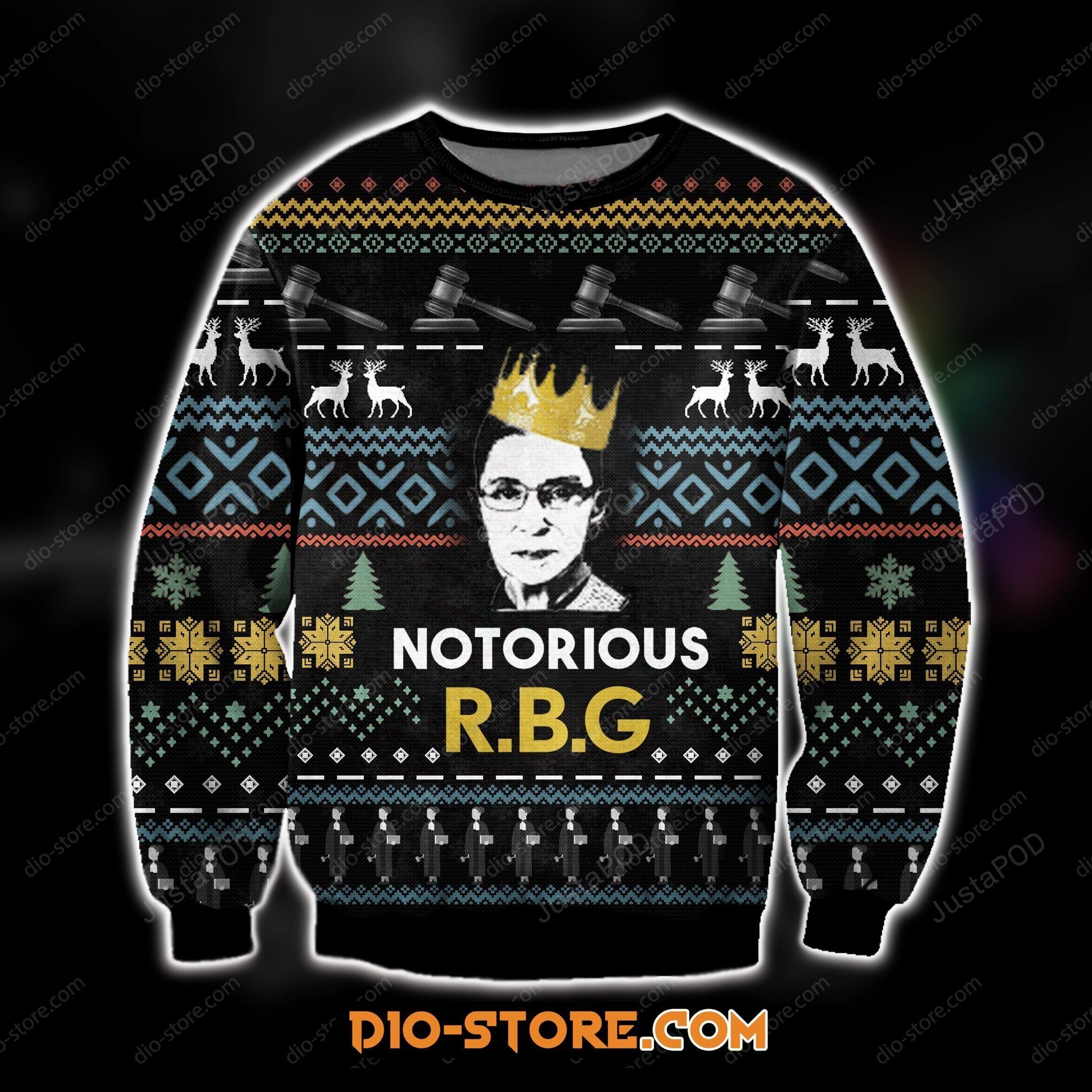 Notorious Rbg Christmas Classic Ugly Sweater- Best Christmas Gifts 2023