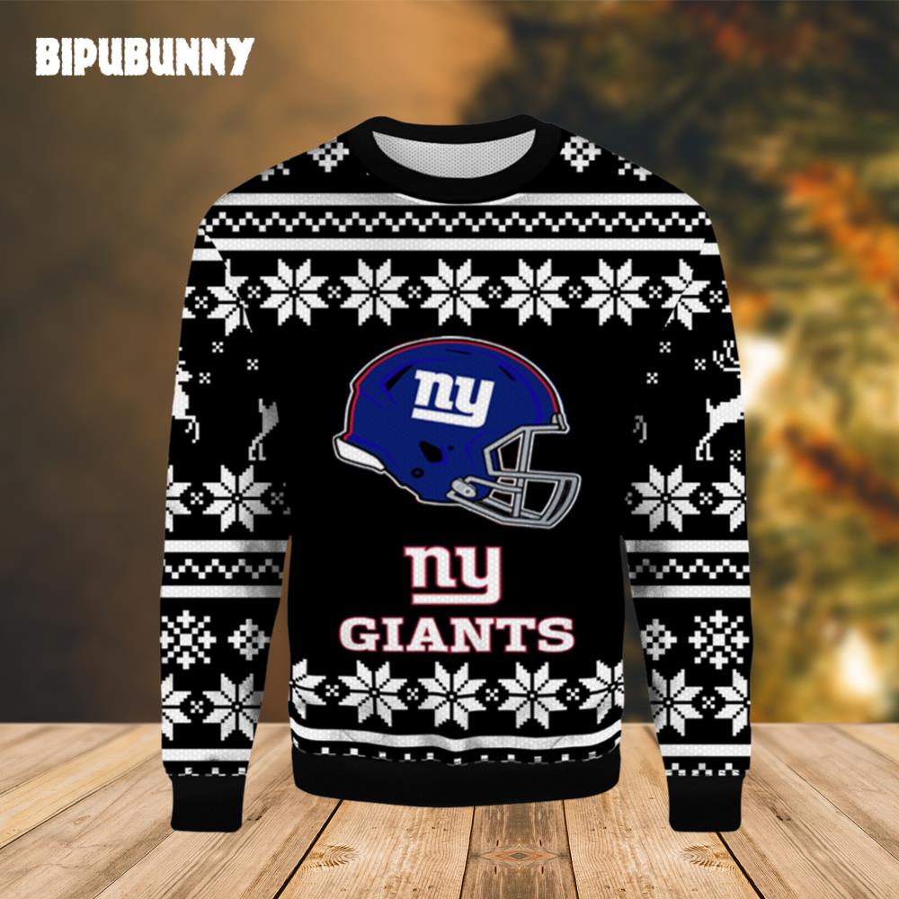 NY Giants Helmet Ugly Christmas Sweater- Best Christmas Gifts 2023