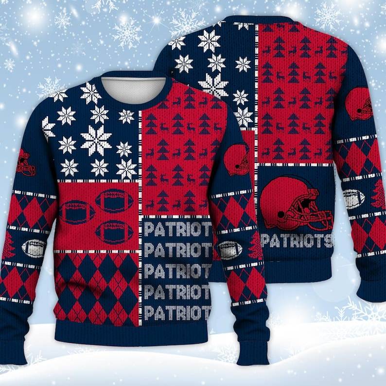 Patriots Ugly Sweater Christmas