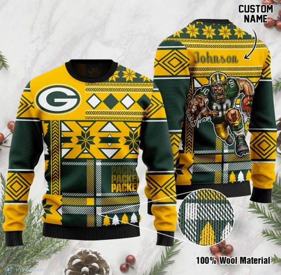 Personalized Green Bay Packers Chirstmas Ugly Sweater- Best Christmas Gifts 2023