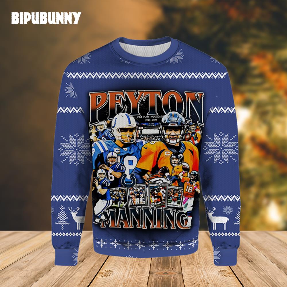 Peyton Manning Denver Broncos Ugly Christmas Sweater- Best Christmas Gifts 2023