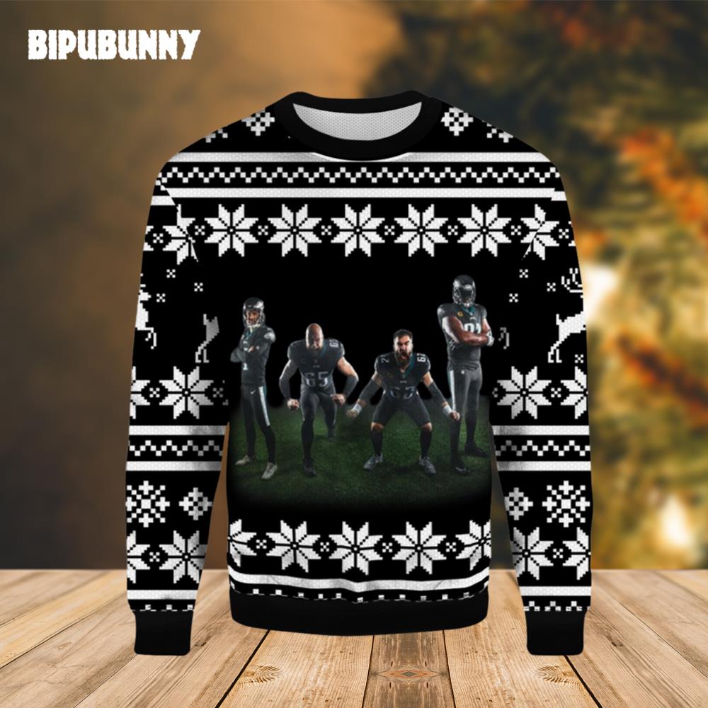 Philadelphia Eagles Unveil Alternate Black Helmets Ugly Sweater- Best Christmas Gifts 2023