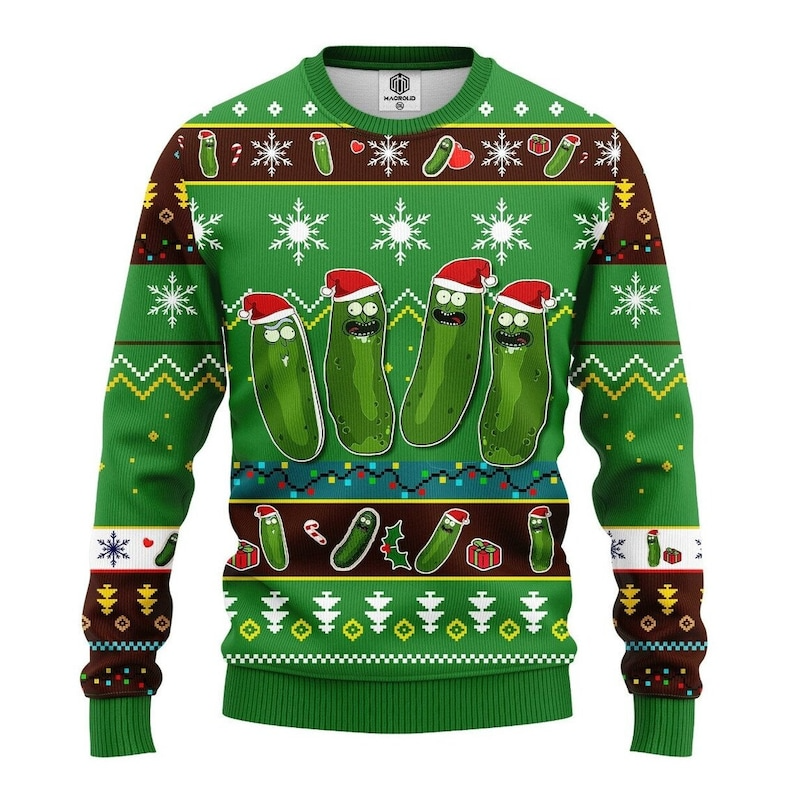 Pickle Rick Rick and Morty Ugly Christmas Sweater