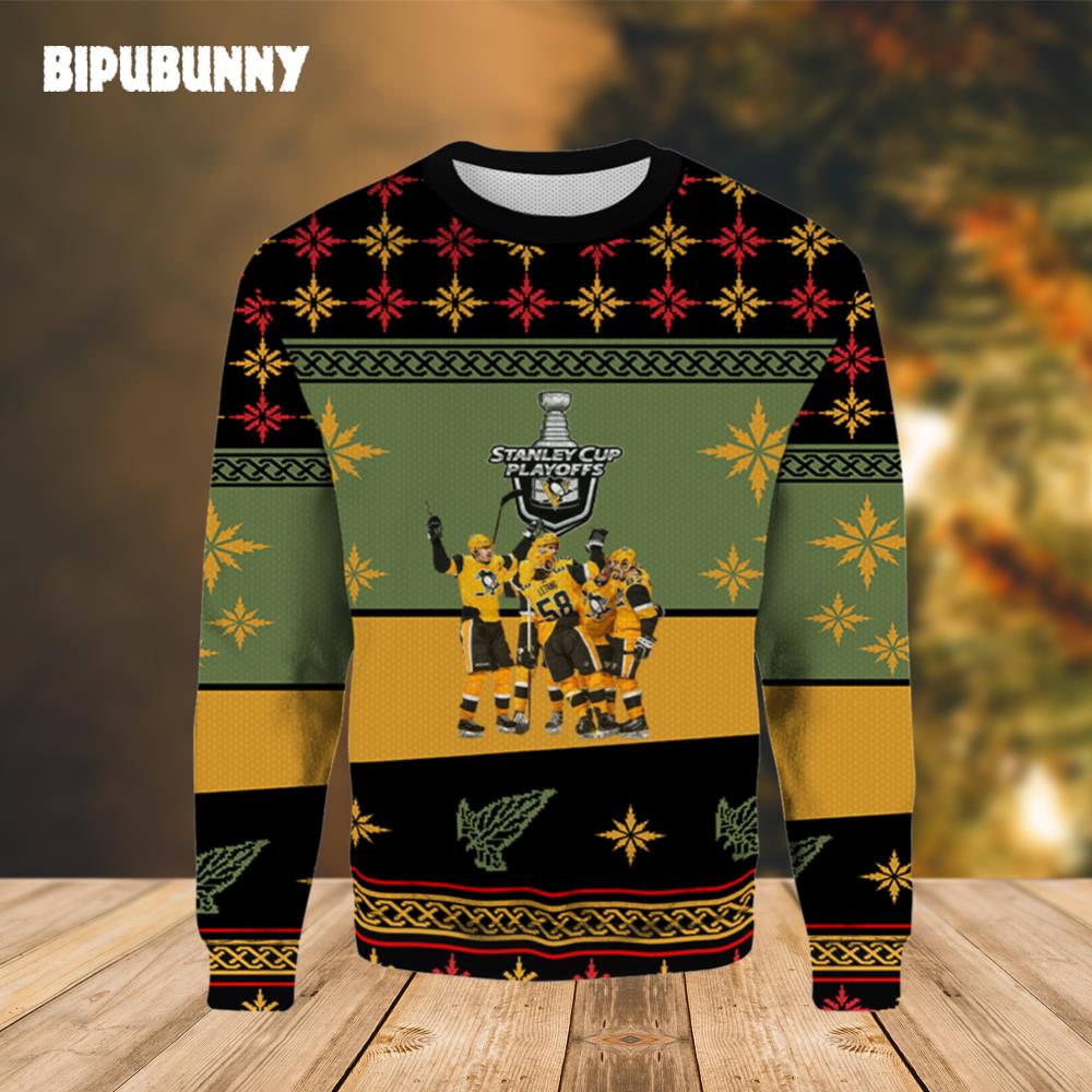 Pittsburgh Stanley Cup Playoffs Ugly Christmas Sweater