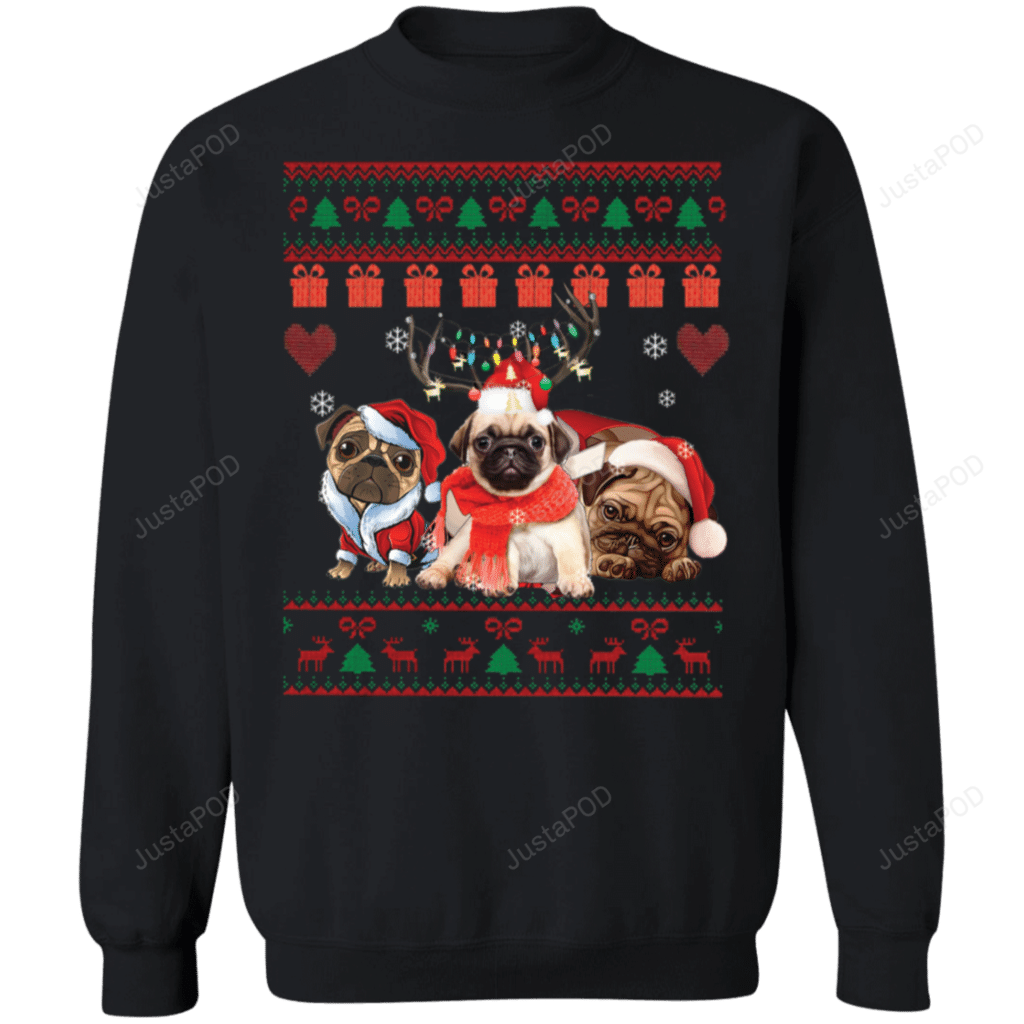 Pug Dog Friend Christmas Ugly Sweater- Best Christmas Gifts 2023