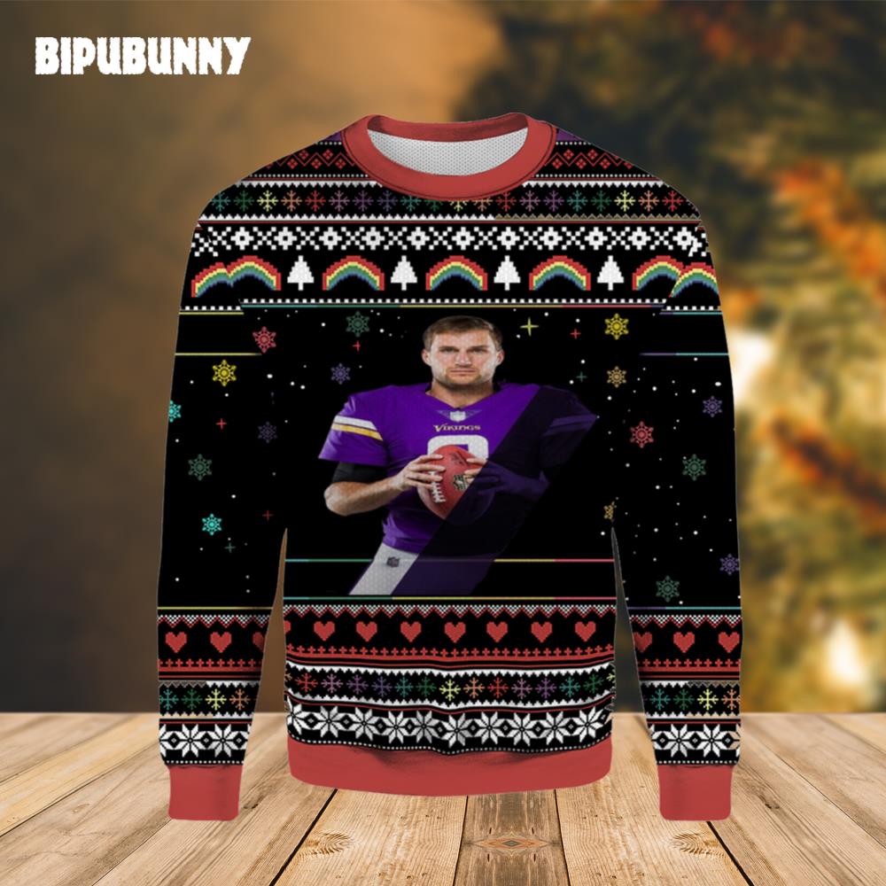 Quarterback Kirk Cousins Vikings Ugly Sweater- Best Christmas Gifts 2023