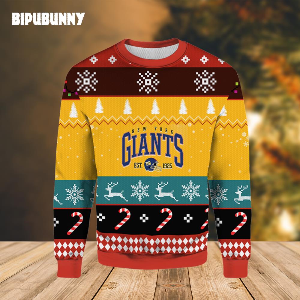 Retro New York Giants Ugly Christmas Sweater- Best Christmas Gifts 2023