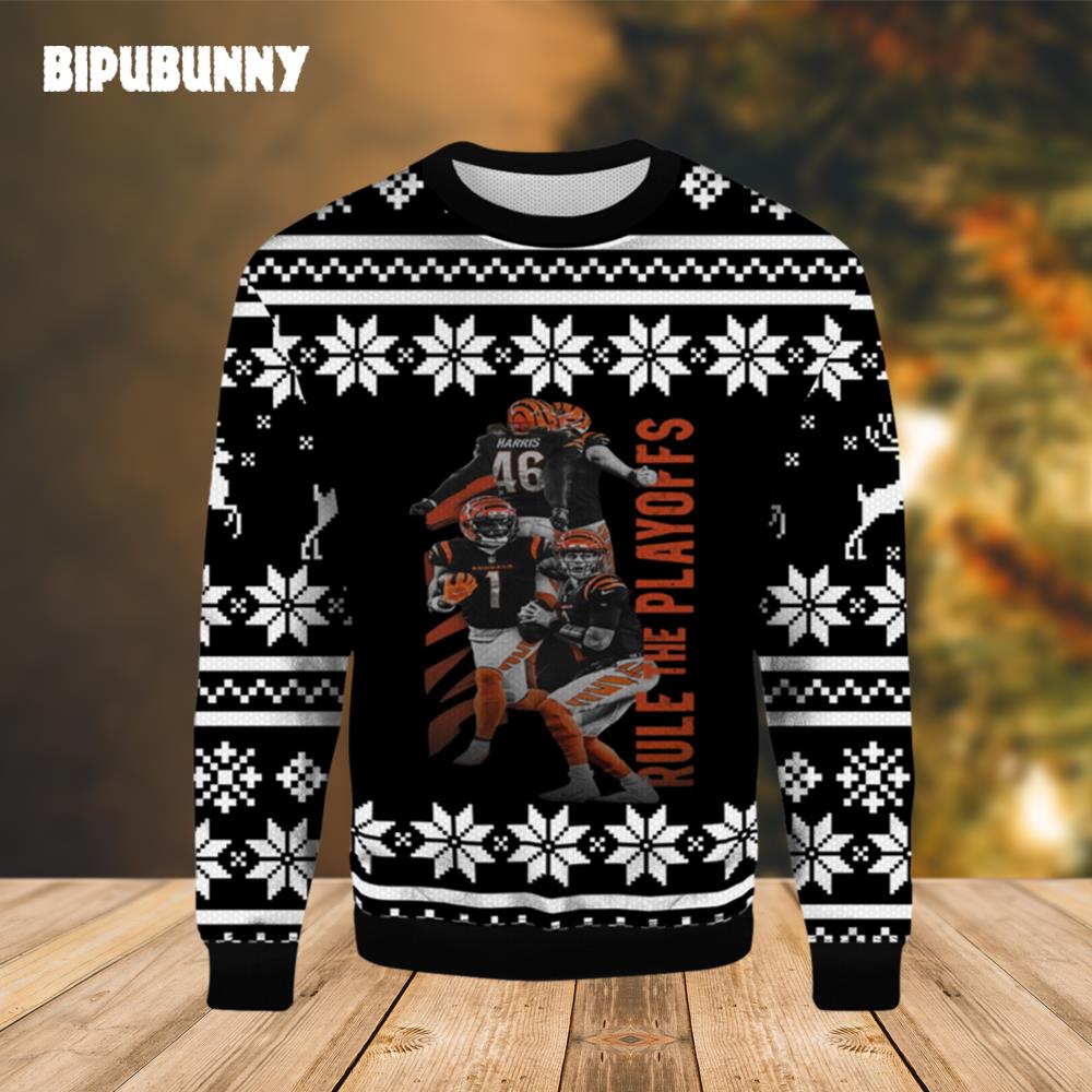 Rule The Play Off Cincinnati Benglas Ugly Sweater- Best Christmas Gifts 2023