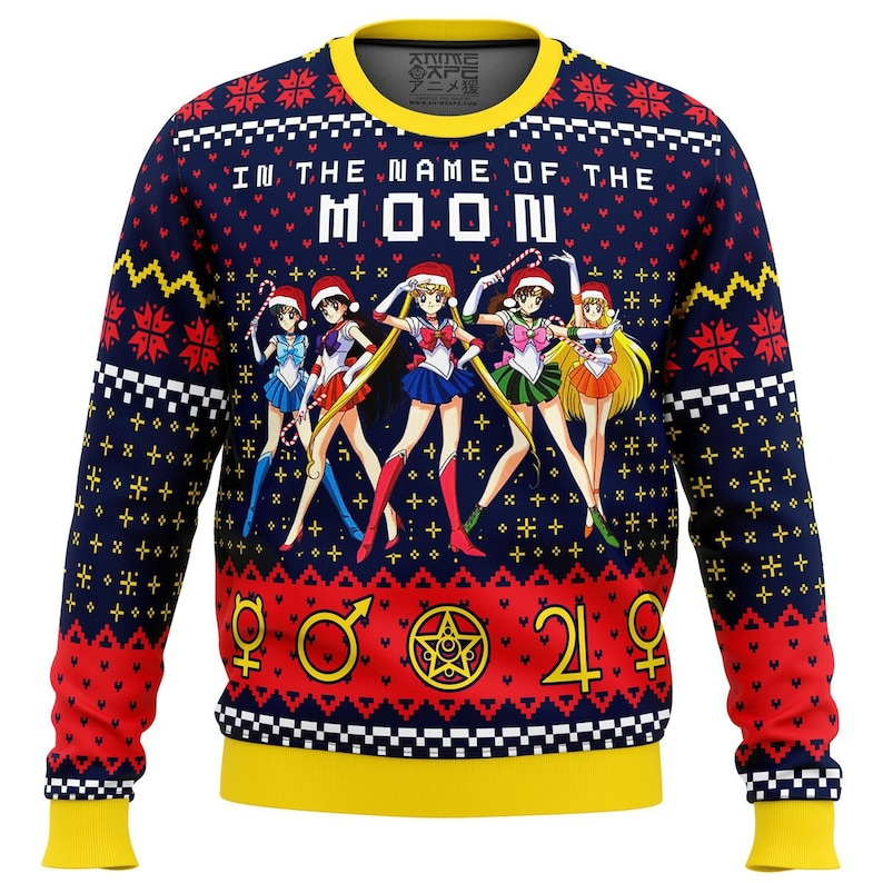 Sailor Moon In the Name of the Moon Ugly Christmas Sweater