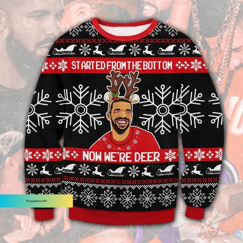 Santa Claus Can you do something for me Drake 21 Savage ugly christmas sweater 2