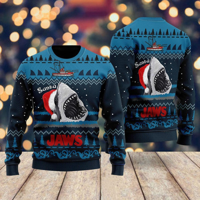 Santa Shark Ugly Christmas Sweater