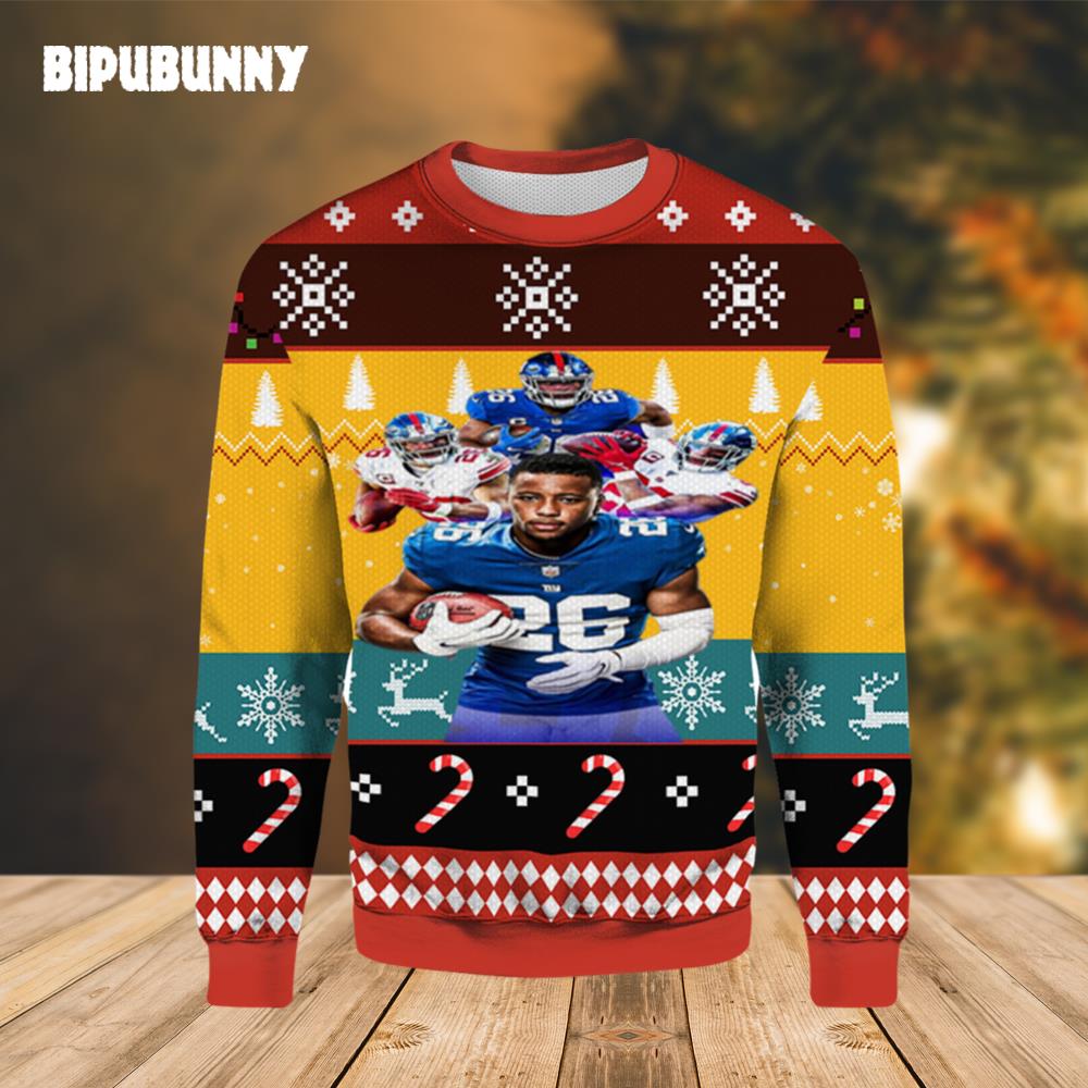 Saquon Barkley New York Giants Ugly Sweater- Best Christmas Gifts 2023