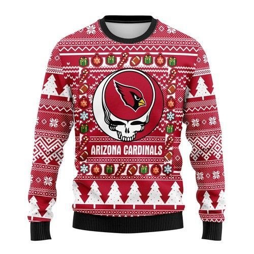 Skull Arizona Cardinals NFL Christmas Ugly Sweater- Best Christmas Gifts 2023