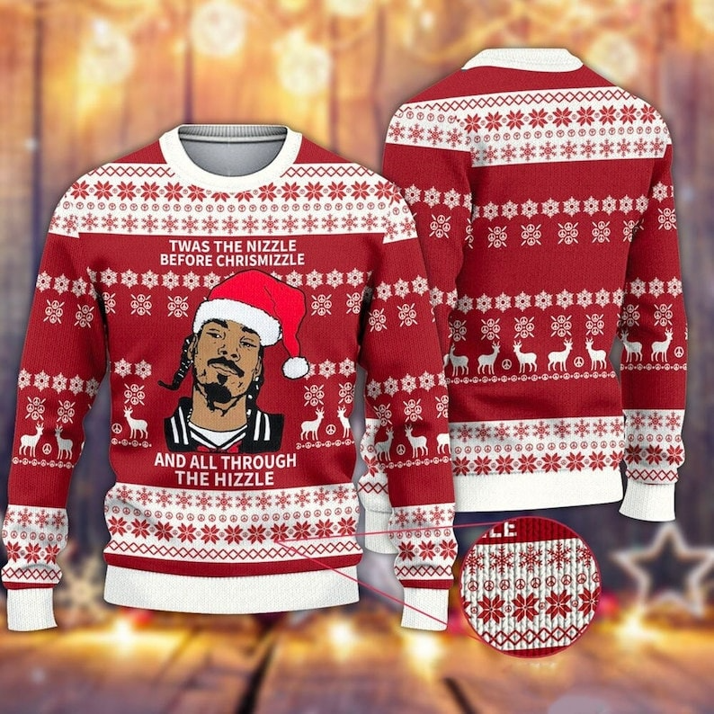 Snoop Dogg Twas The Nizzle Before Christmizzle Christmas Ugly Sweater