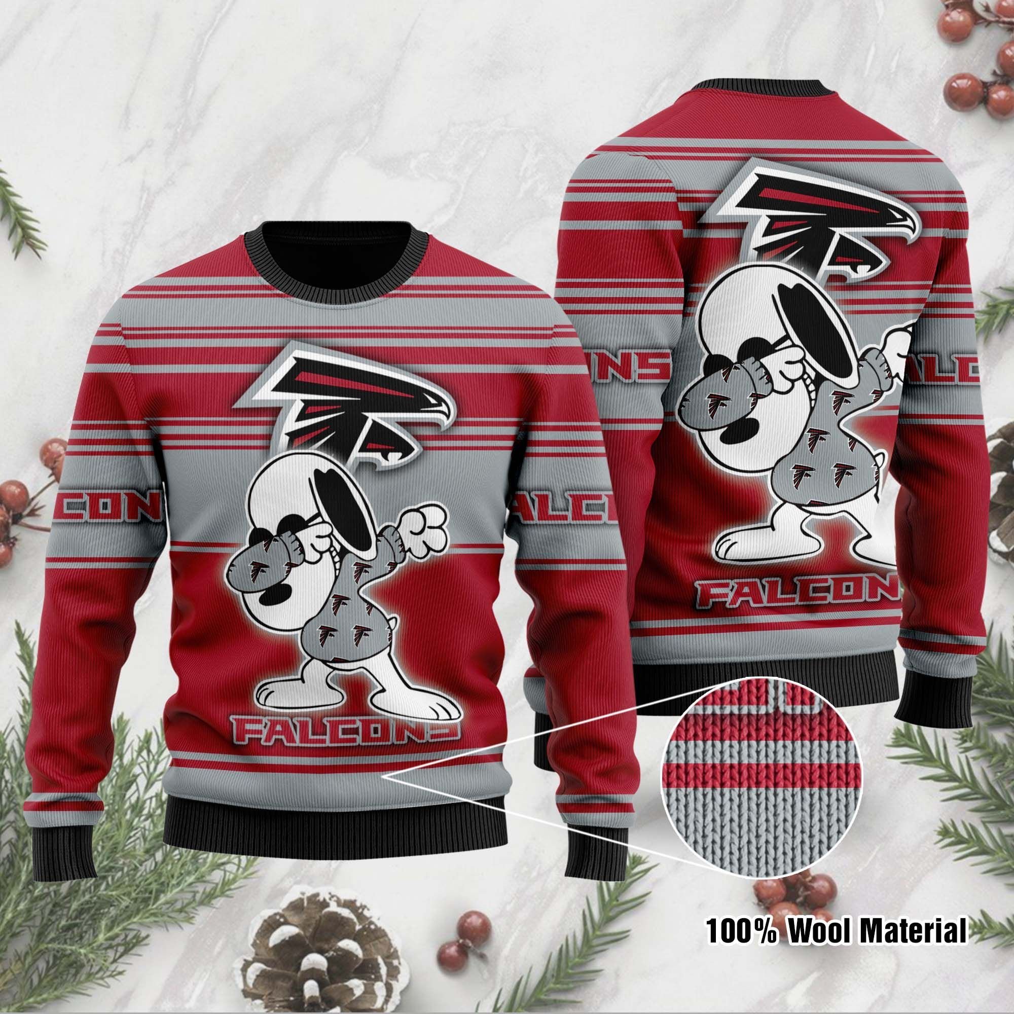 Snoopy Atlanta Falcons NFL Christmas Ugly Sweater- Best Christmas Gifts 2023