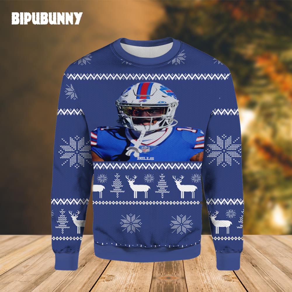 Stefon Diggs Bufflalo Bills Ugly Christmas Sweater- Best Christmas Gifts 2023