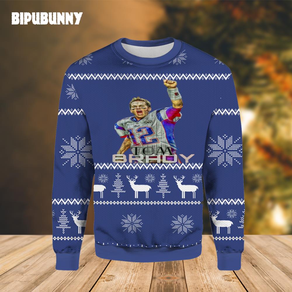 Super Bowl xlix Tom Brady Ugly Christmas Sweater- Best Christmas Gifts 2023