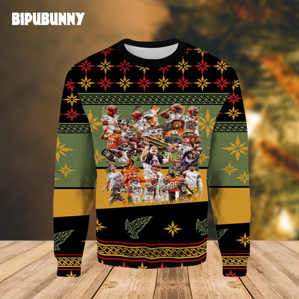 The Bengals 5 Pillars Ugly Christmas Sweater- Best Christmas Gifts 2023