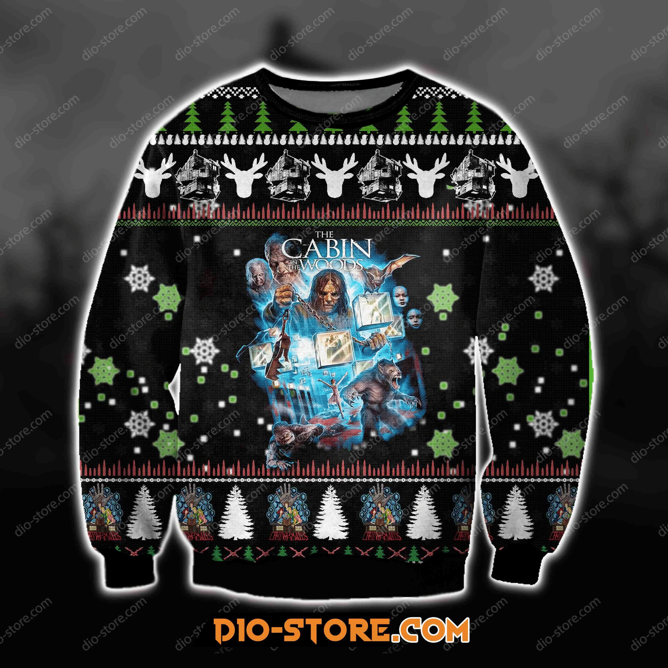 The Cabin In The Wood Horror Christmas Ugly Sweater- Best Christmas Gifts 2023