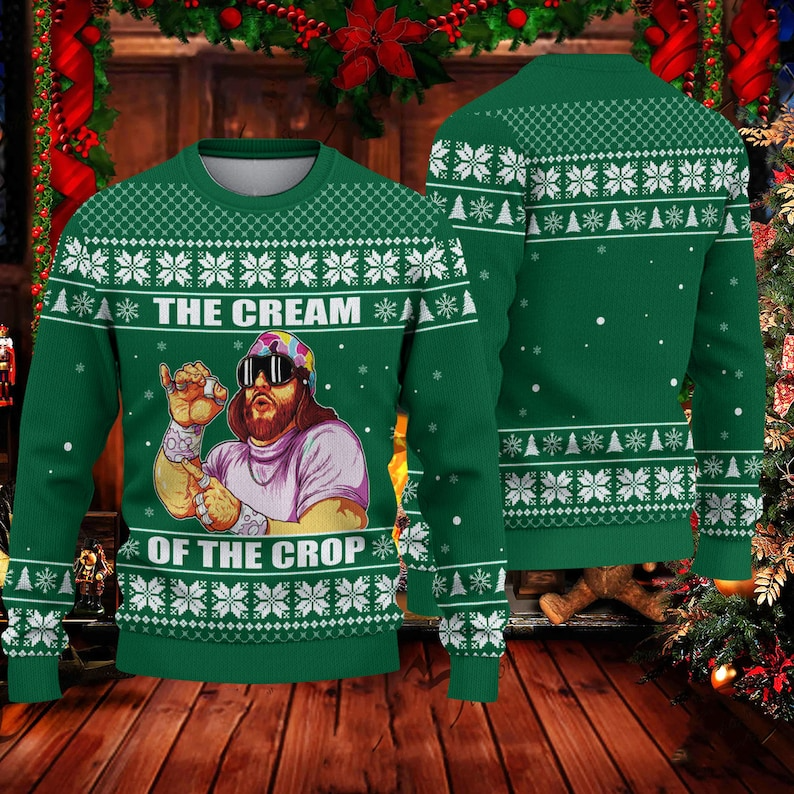 The Cream Of the Crop Macho Man Ugly Christmas Sweater