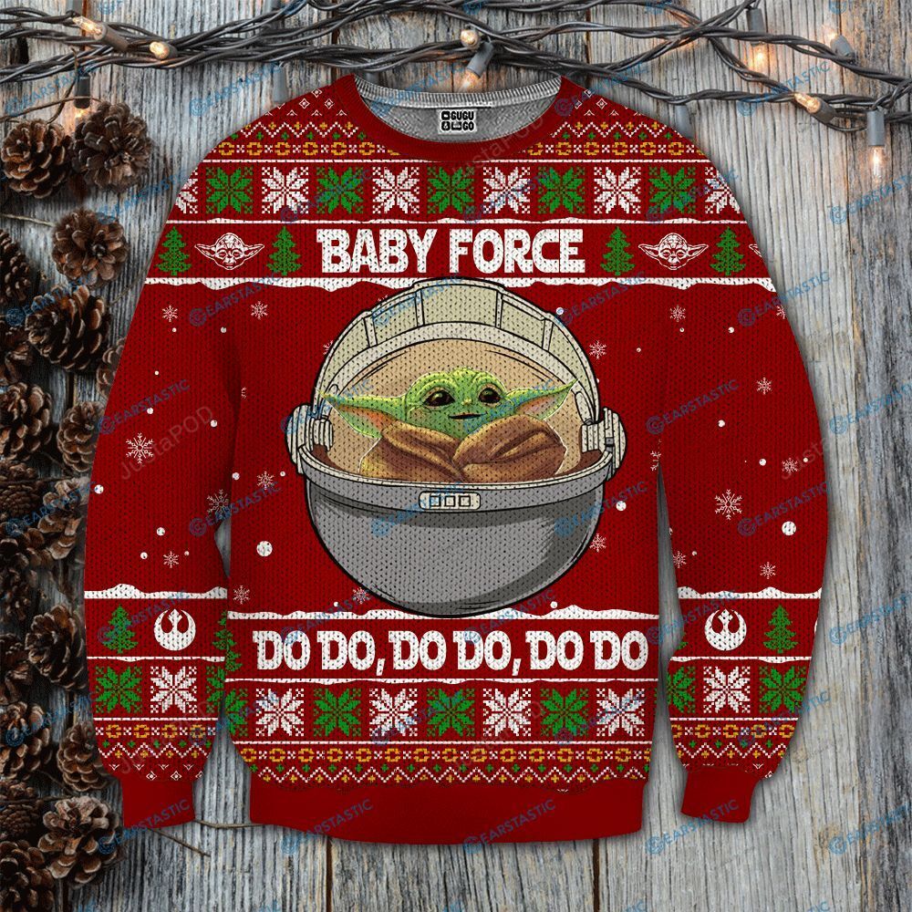 The Force Baby Yoda Christmas Ugly Sweater- Best Christmas Gifts 2023