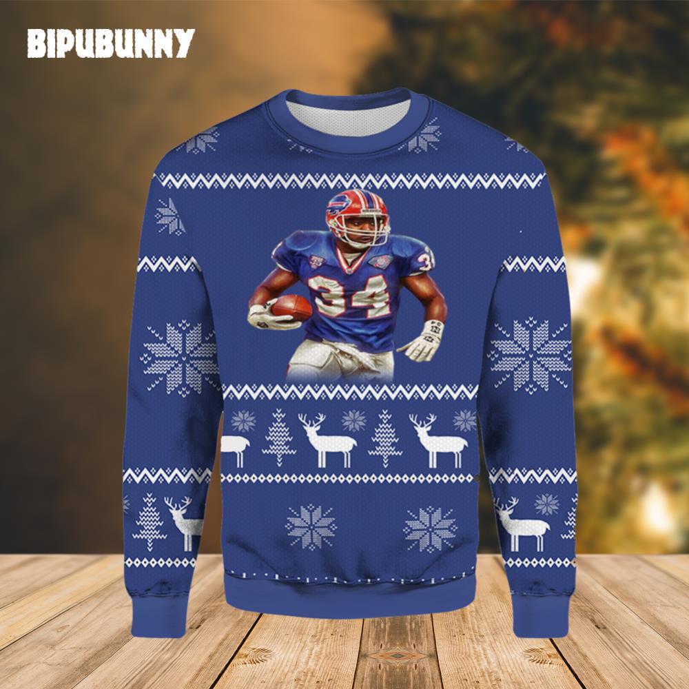 Thurman Thomas Buffalo Bills Ugly Christmas Sweater- Best Christmas Gifts 2023