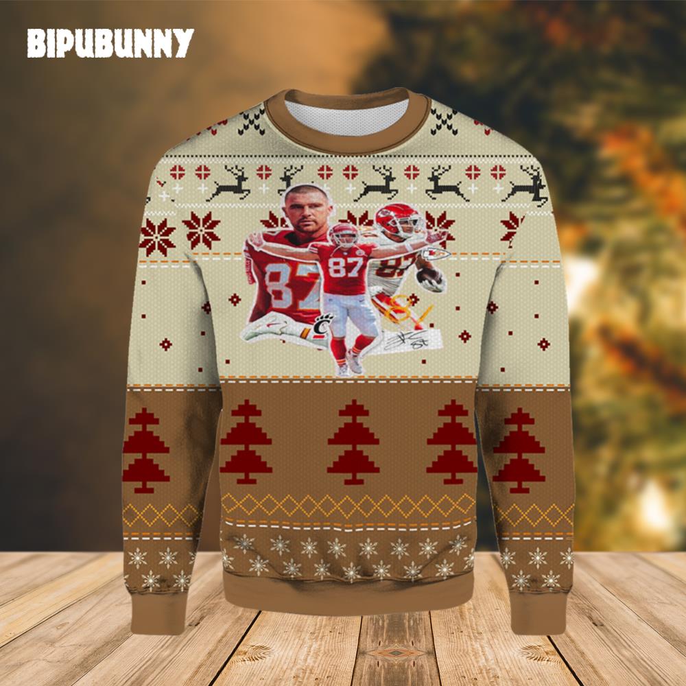 Travis Kelce Chiefs KingDom Ugly Christmas Sweater- Best Christmas Gifts 2023