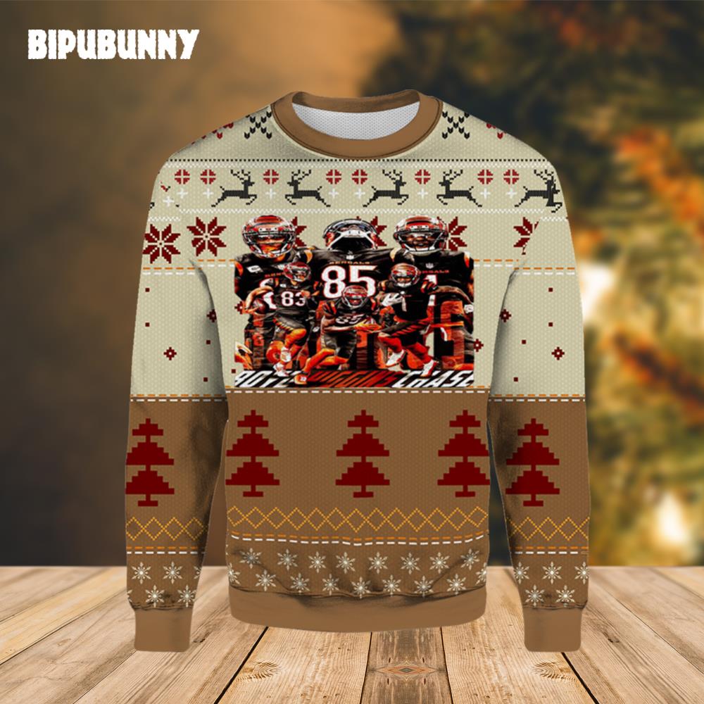 Tyler Boyd Tee Higgins and Ja’Marr Chase Ugly Sweater- Best Christmas Gifts 2023