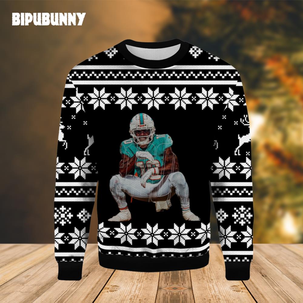 Tyreek Hill Dolphins Ugly Sweater- Best Christmas Gifts 2023