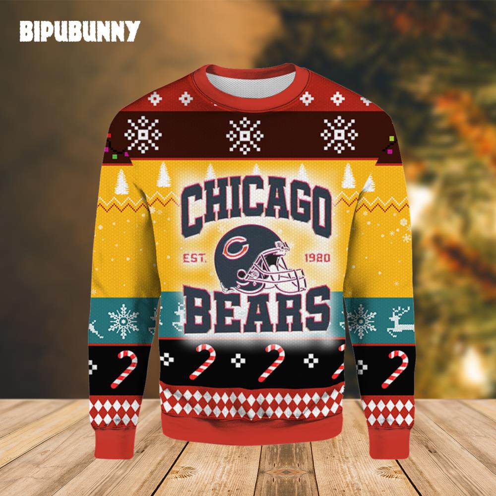 Vintage Chicago Bears EST 1920 Ugly Christmas Sweater- Best Christmas Gifts 2023