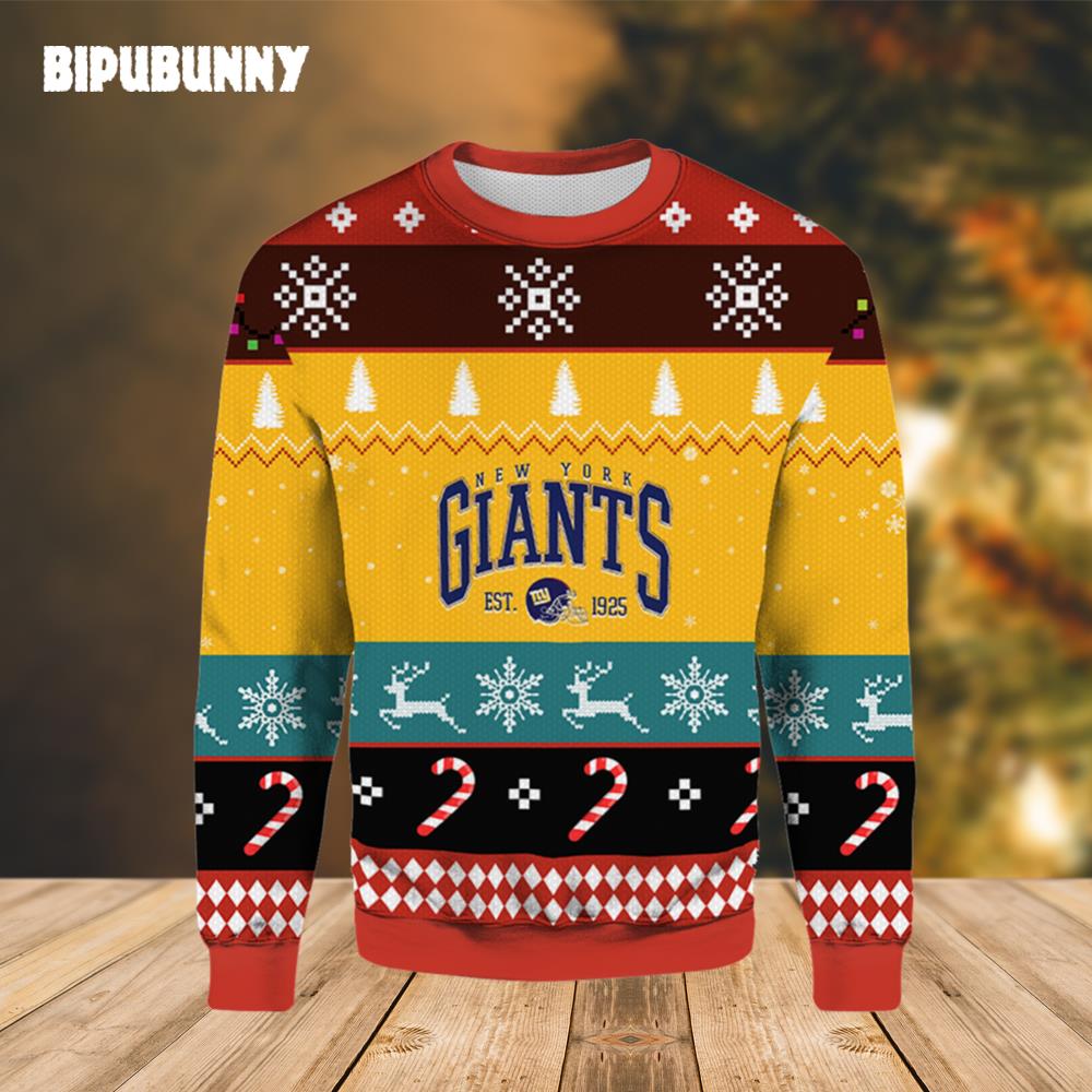 Vintage New York GIANTS Ugly Christmas Sweater- Best Christmas Gifts 2023