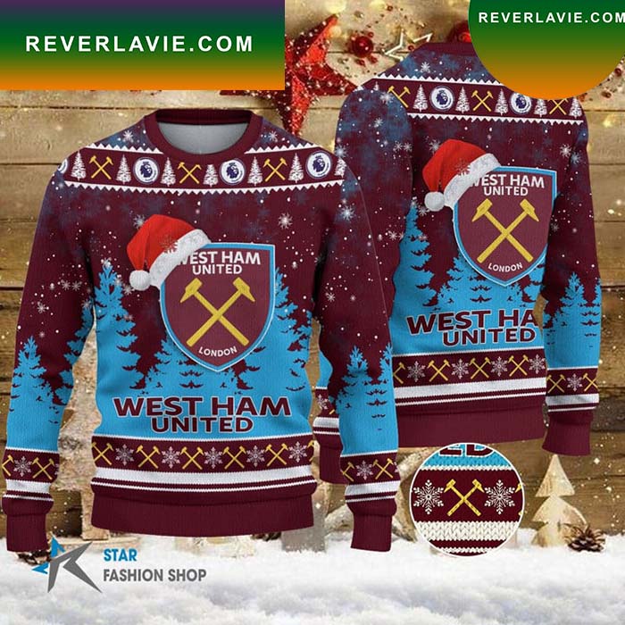 West Ham United Christmas Ugly Sweater- Best Christmas Gifts 2023