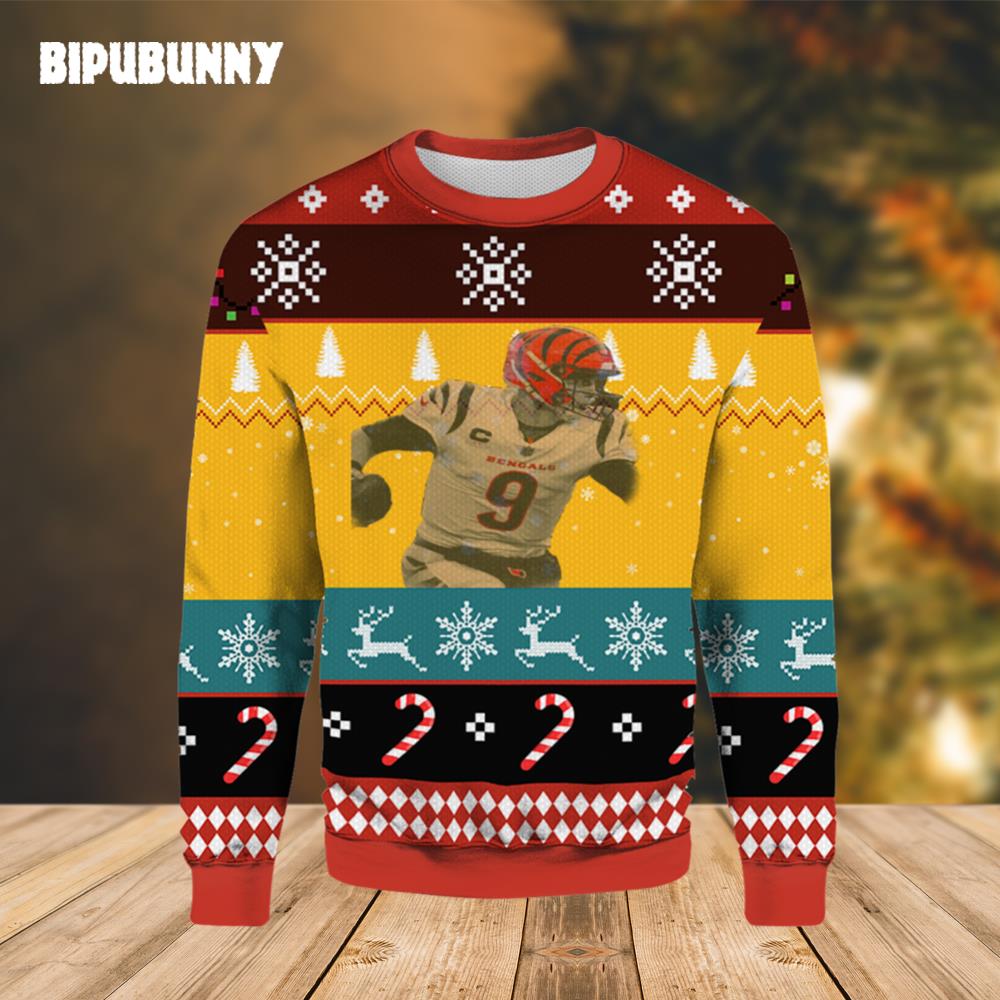 Who Dey Joe Burrow Cincinnati Bengals Ugly Sweater- Best Christmas Gifts 2023