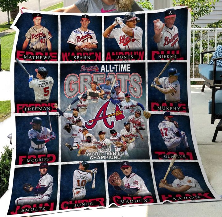 1995 To 2024World Series Champions Baseball Braves Team Blanket