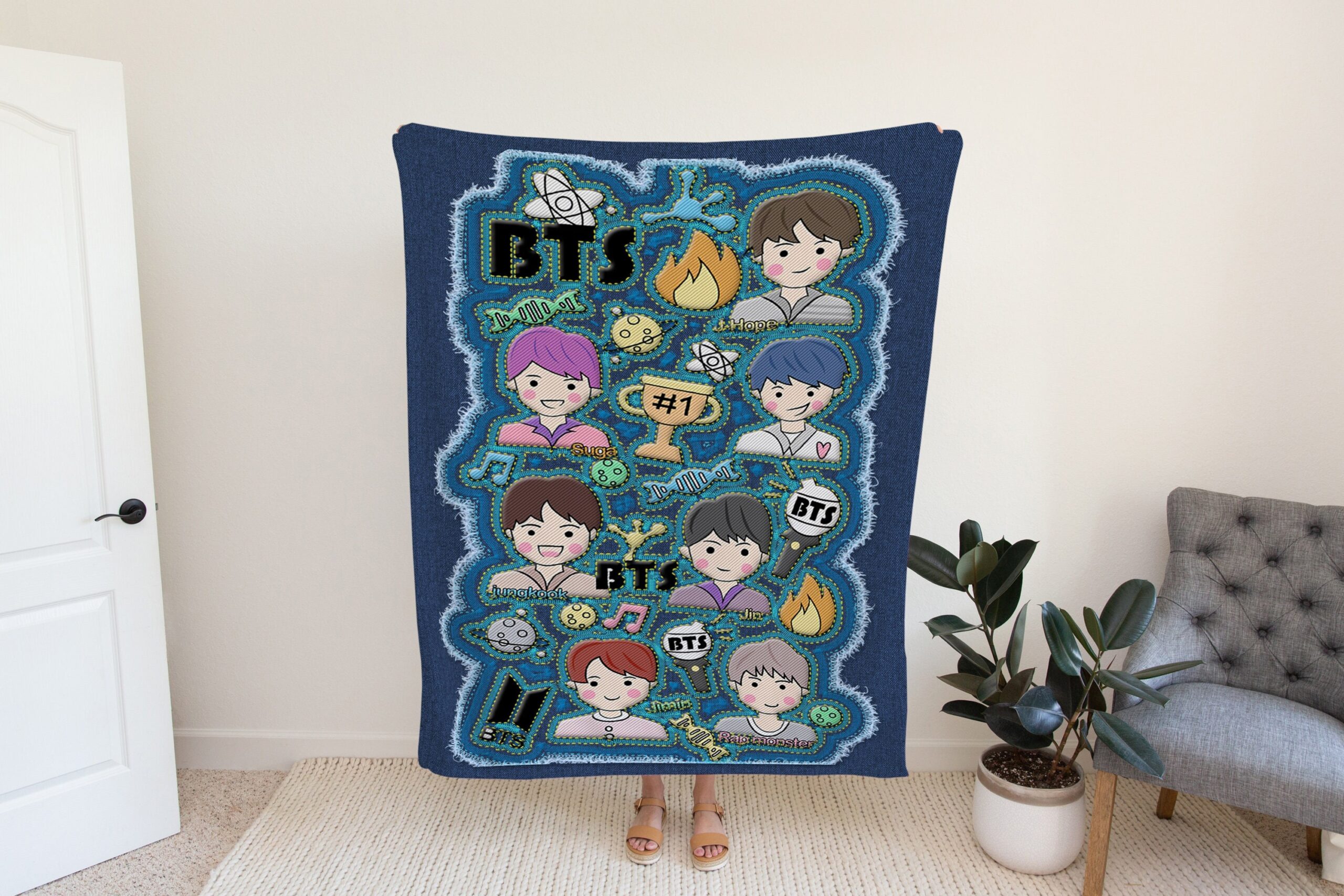 2024 BTS Army Christmas Blanket