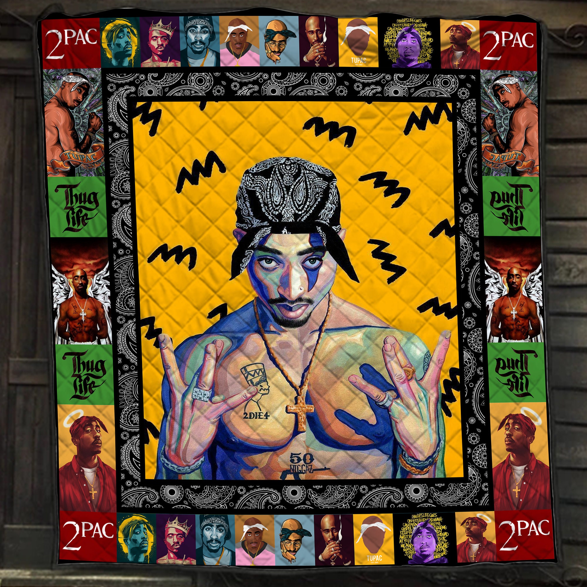 2Pac Albums Gift For Hip Hop Music Lovers Quilt Blanket