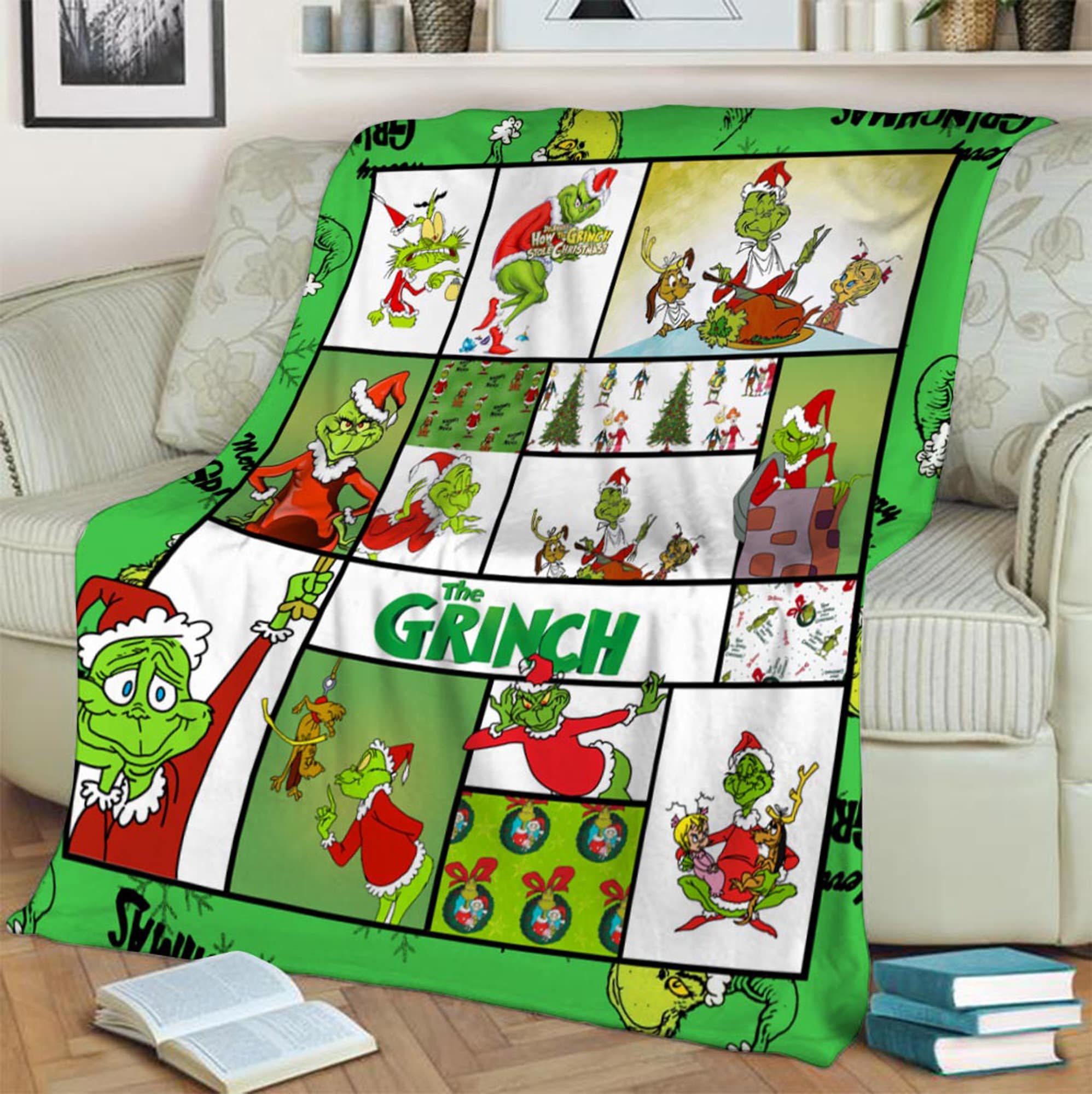 3D Birthday Gift The Grinch Blanket