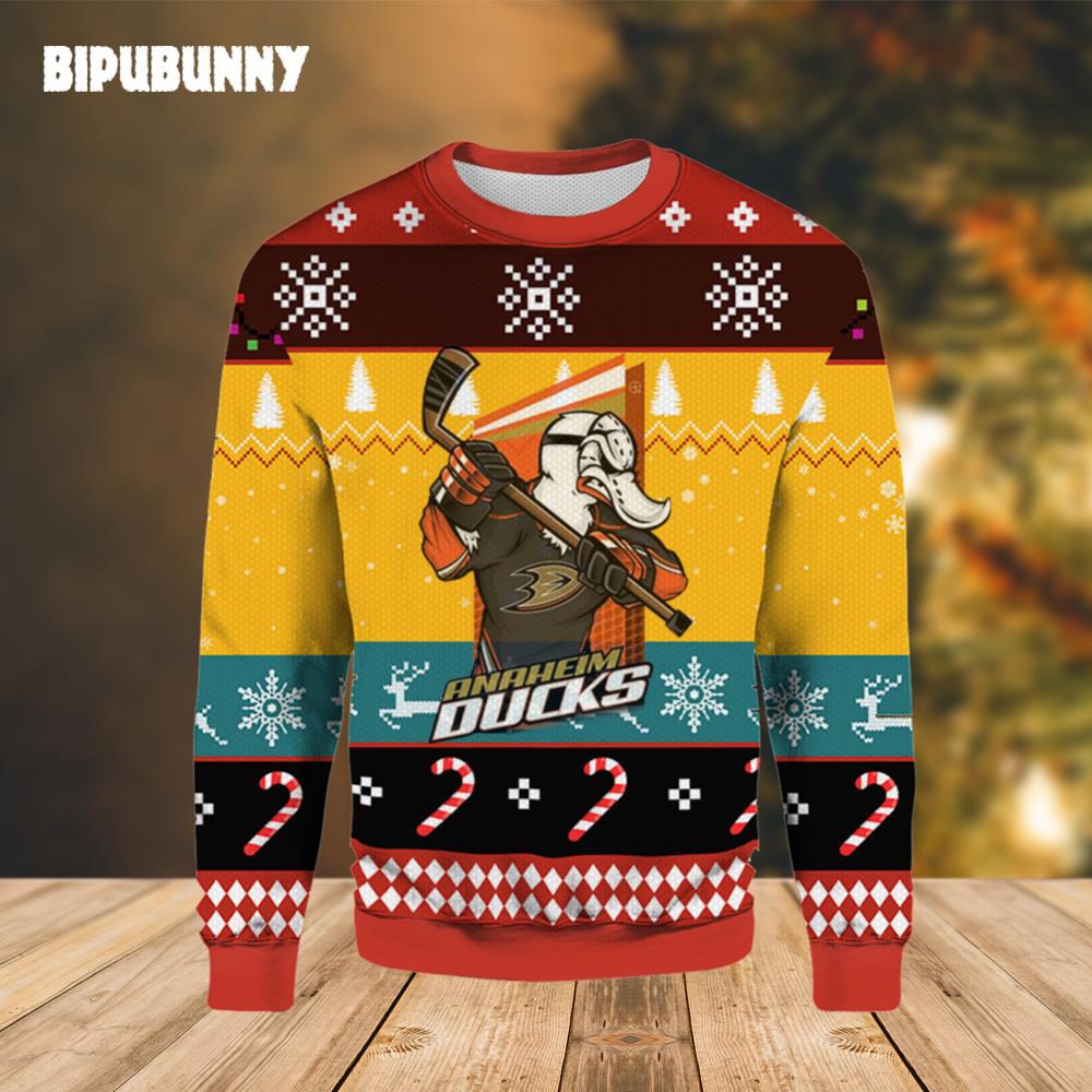 Anaheim Ducks Bardown Reverse Ugly Christmas Sweater