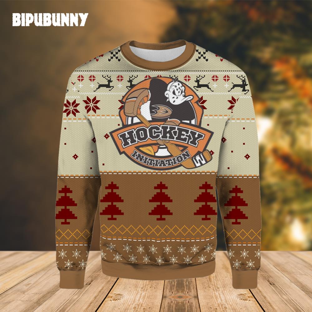 Anaheim Ducks Hockey Initiation Ugly Christmas Sweater